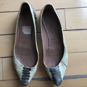 Sigerson Morrison Snakeskin Flats